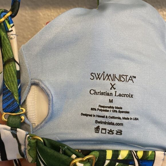 NWT- Swiminista x Christian Lacroix- tropical bikini top- Size Medium - Picture 9 of 9